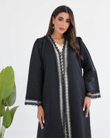 R121 Black Abaya Set Abaya for Women UAE – Abaya – Rutba Fashion Abaya