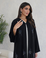 R122 Black Abaya Set Abaya for Women UAE – Abaya – Rutba Fashion Abaya