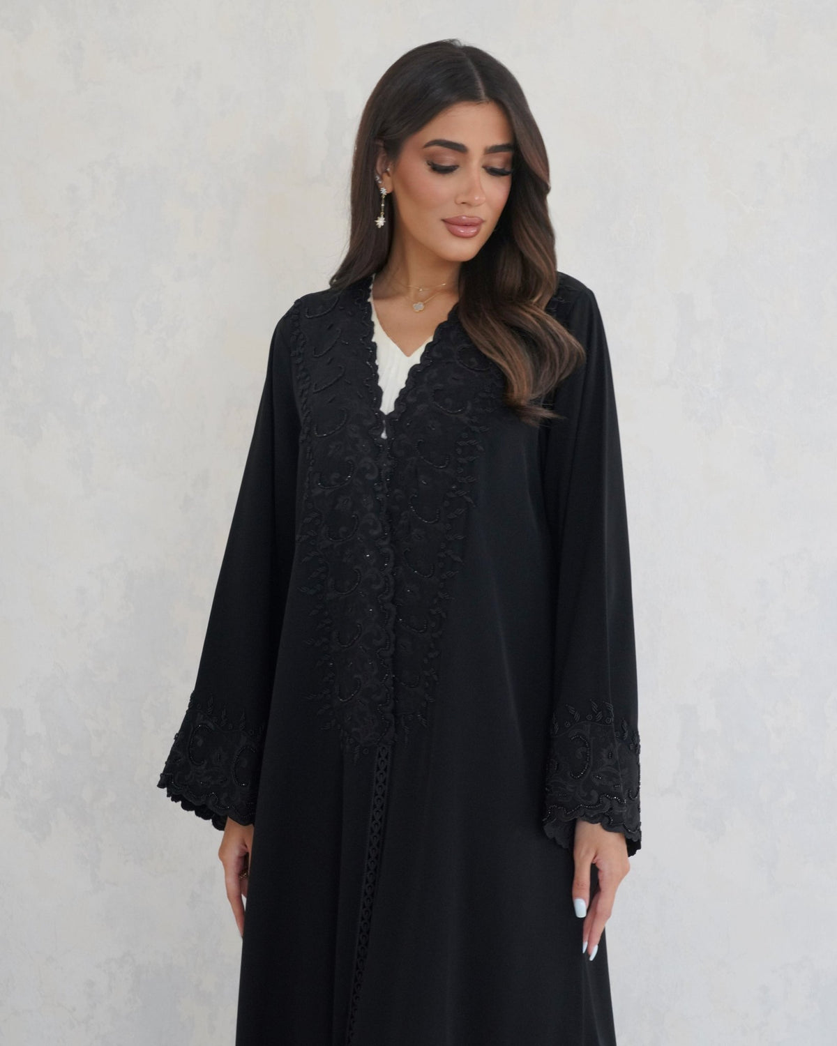 R124 Black Abaya Set Abaya for Women UAE – Abaya – Rutba Fashion Abaya