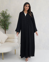 R124 Black Abaya Set Abaya for Women UAE – Abaya – Rutba Fashion Abaya