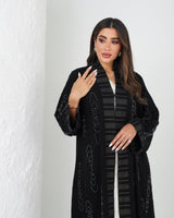 R139 Black Classic Abaya Set Abaya for Women UAE – Abaya – Rutba Fashion Abaya