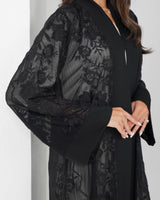 R147 Black Summer collection Abaya Set Abaya for Women UAE – Abaya – Rutba Fashion Abaya