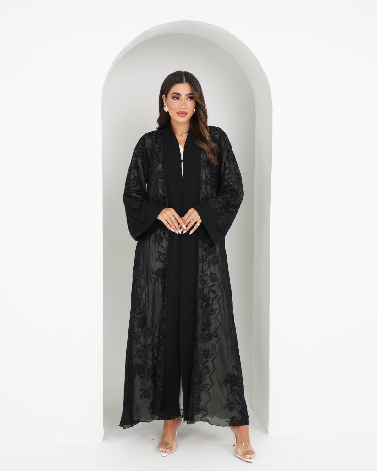 R147 Black Summer collection Abaya Set Abaya for Women UAE – Abaya – Rutba Fashion Abaya