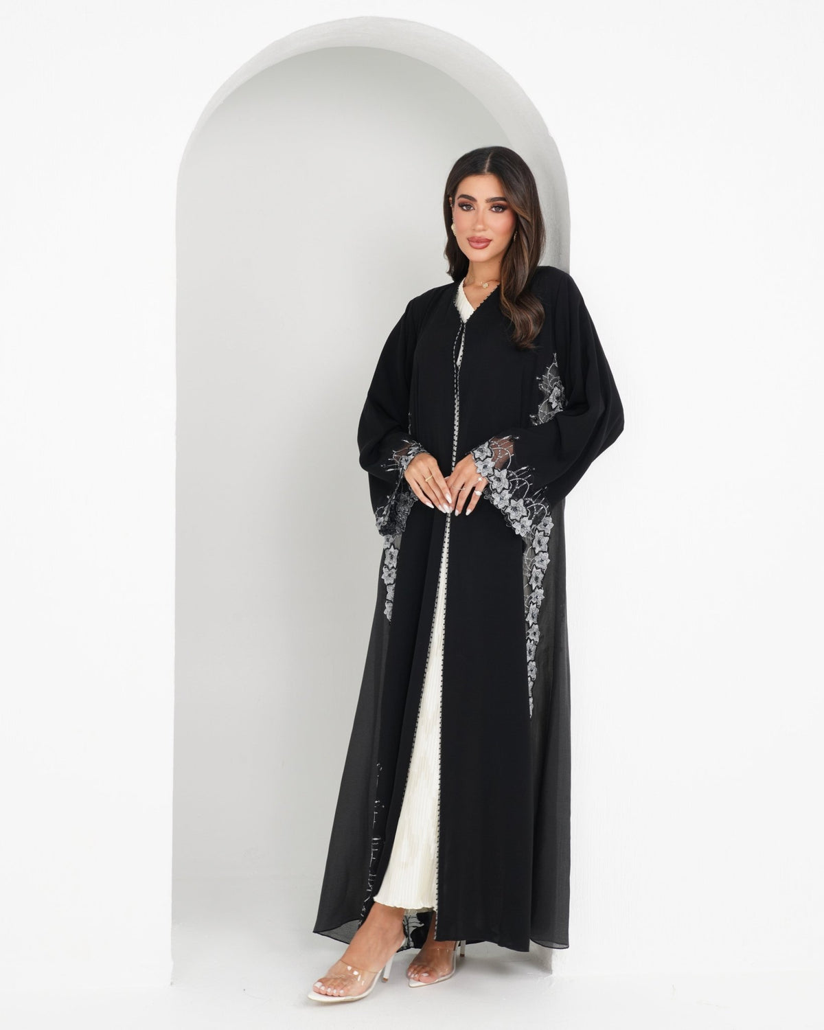 R153 Black Summer collection Abaya Set Abaya for Women UAE – Abaya – Rutba Fashion Abaya