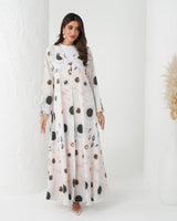 R164 Flower printed summer wear Abaya Set Abaya for Women UAE – Abaya – Rutba Fashion Abaya