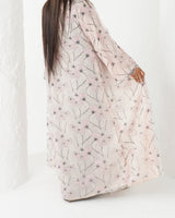 R176 Elegant Pink Dantel Summer wear Abaya Set Abaya for Women UAE – Abaya – Rutba Fashion Abaya