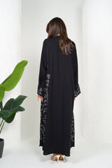R209 Black Abaya Set Abaya for Women UAE – Abaya – Rutba Fashion Abaya
