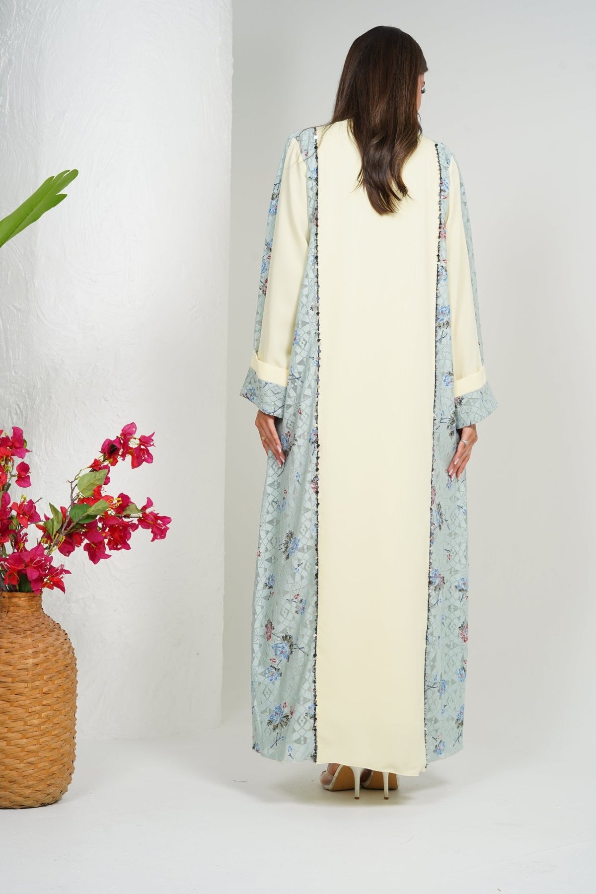 R212 Light Beige Abaya Set Abaya for Women UAE – Abaya – Rutba Fashion Abaya