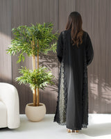 R243 Cutting Model Black Abaya for Eid Collection Abaya for Women UAE – Abaya – Rutba Fashion Abaya