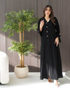 R246 Rose Buttons Design Elegant Abaya Abaya for Women UAE – Abaya – Rutba Fashion Abaya