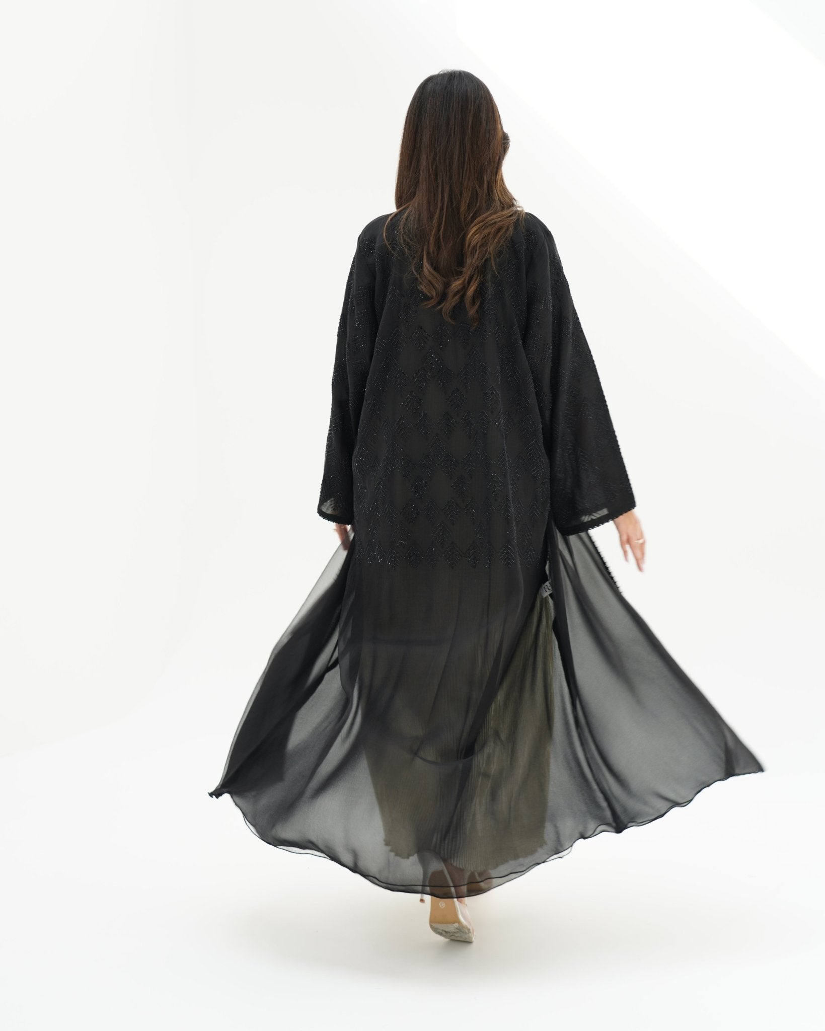 R256 Black Abaya set For Eid Collection Abaya for Women UAE – Abaya – Rutba Fashion Abaya