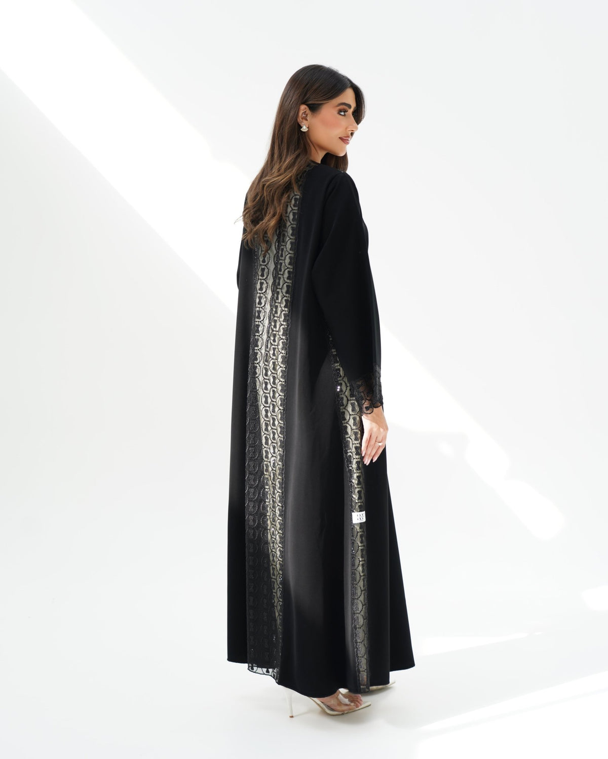 R260 Black Elegant Dantel Abaya For Eid Abaya for Women UAE – Abaya – Rutba Fashion Abaya
