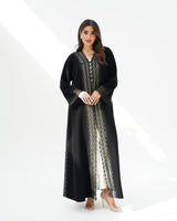 R260 Black Elegant Dantel Abaya For Eid Abaya for Women UAE – Abaya – Rutba Fashion Abaya