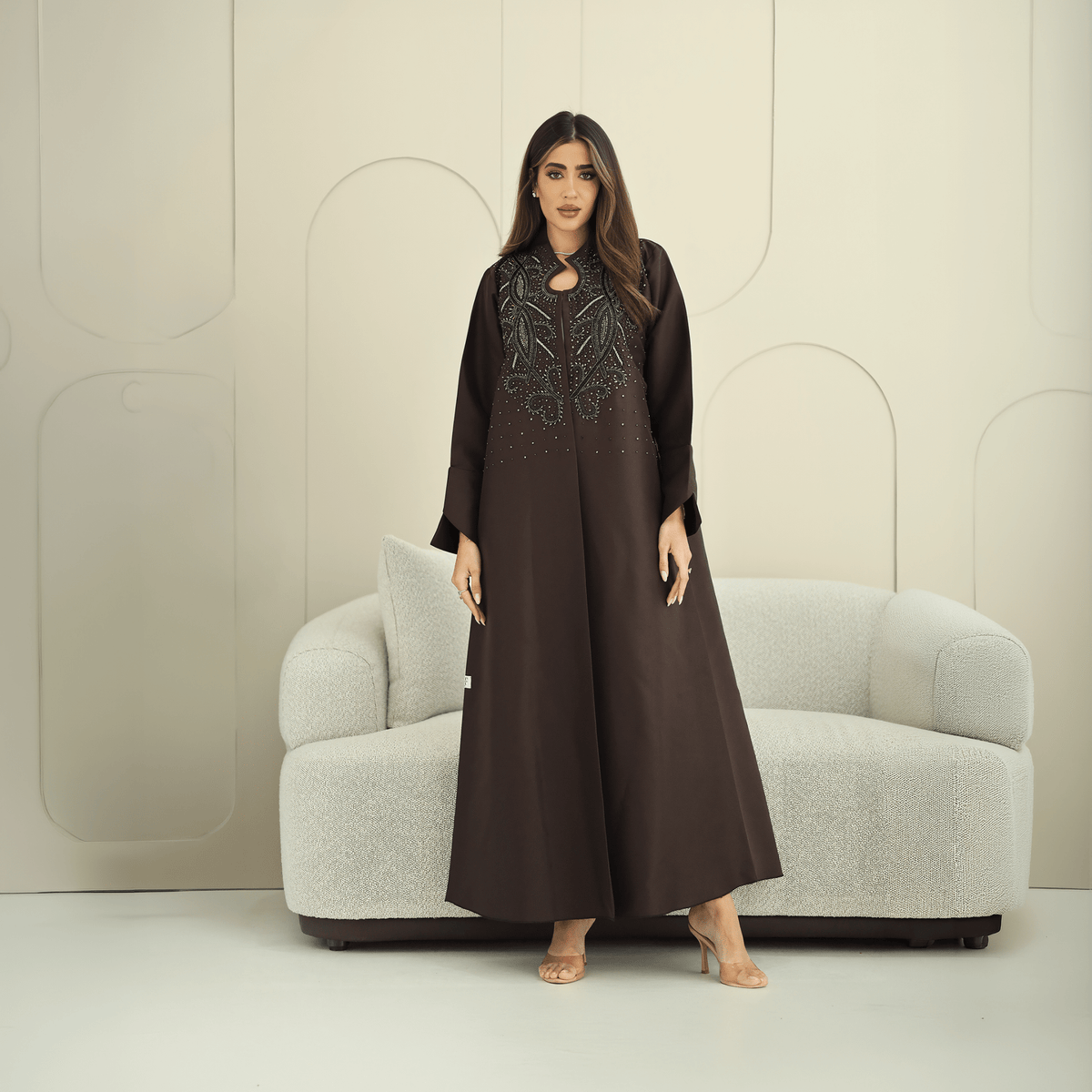 R263 Queen Model Bridal Abaya Abaya for Women UAE – Abaya – Rutba Fashion Abaya