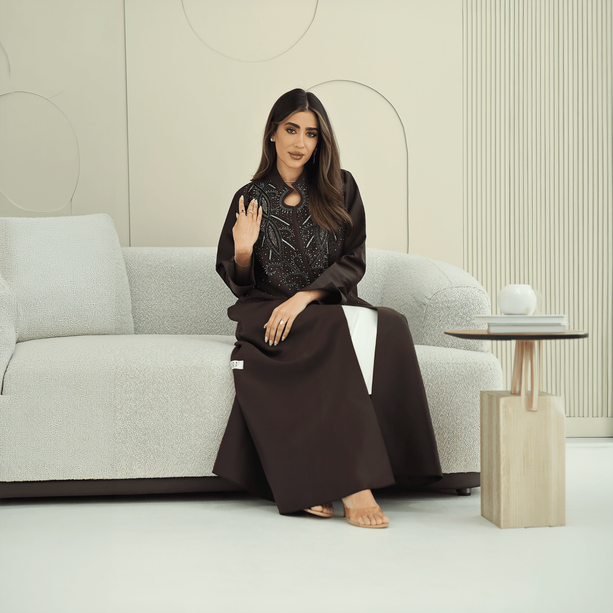 R263 Queen Model Bridal Abaya Abaya for Women UAE – Abaya – Rutba Fashion Abaya