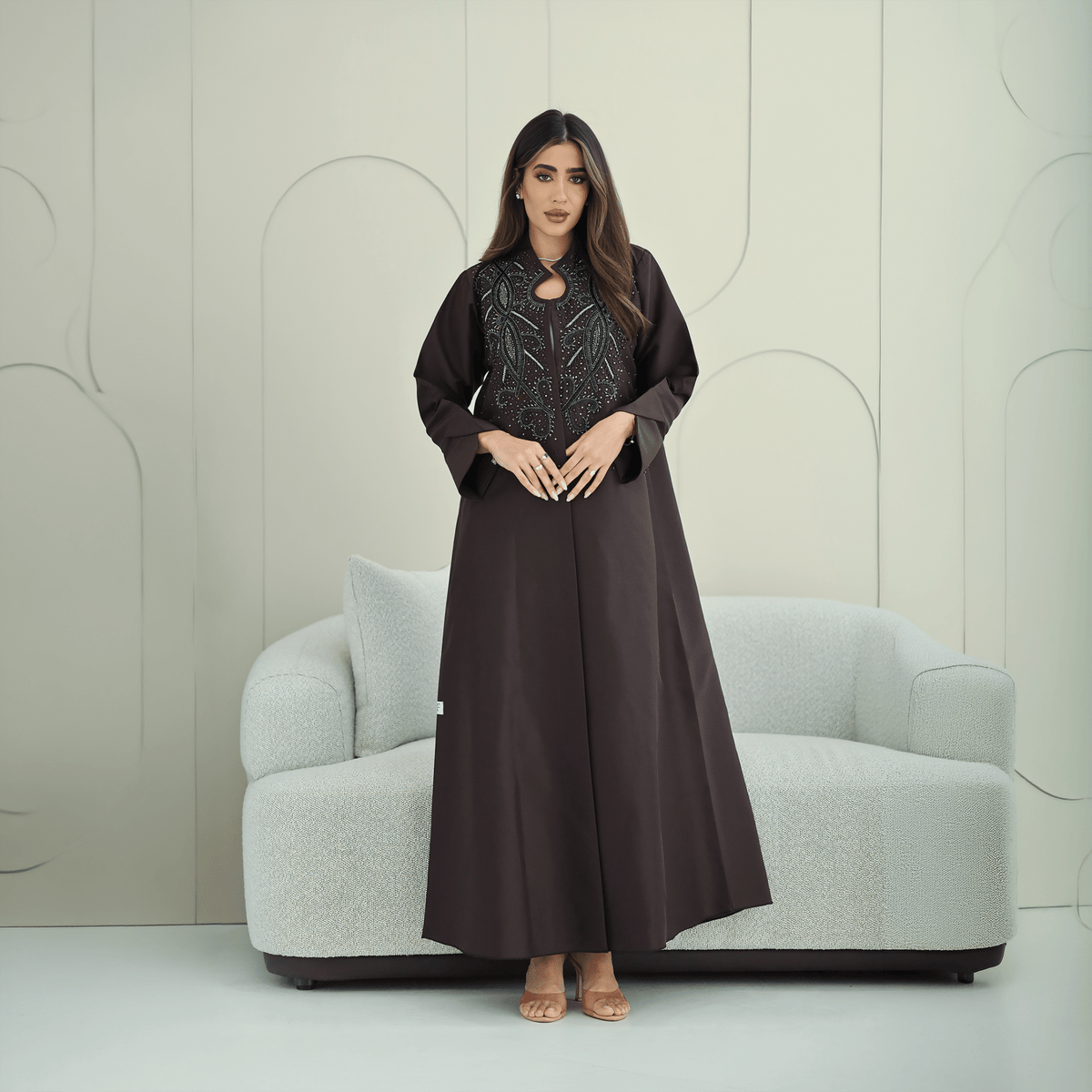 R263 Queen Model Bridal Abaya Abaya for Women UAE – Abaya – Rutba Fashion Abaya
