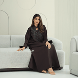 R263 Queen Model Bridal Abaya Abaya for Women UAE – Abaya – Rutba Fashion Abaya