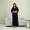 R265 Korean Barbie Abaya | Elegant Tarsiz & Bead Work Abaya Abaya for Women UAE – Abaya – Rutba Fashion Abaya