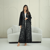 R266 3D Rose Flower Abaya Abaya for Women UAE – Abaya – Rutba Fashion Abaya