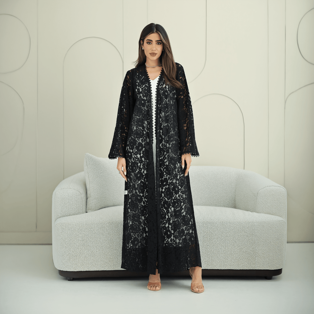 R266 3D Rose Flower Abaya Abaya for Women UAE – Abaya – Rutba Fashion Abaya