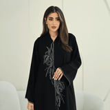 R268 Zari Embroidery Handmade Abaya Abaya for Women UAE – Abaya – Rutba Fashion Abaya
