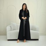 R268 Zari Embroidery Handmade Abaya Abaya for Women UAE – Abaya – Rutba Fashion Abaya