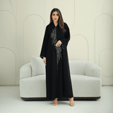 R268 Zari Embroidery Handmade Abaya Abaya for Women UAE – Abaya – Rutba Fashion Abaya