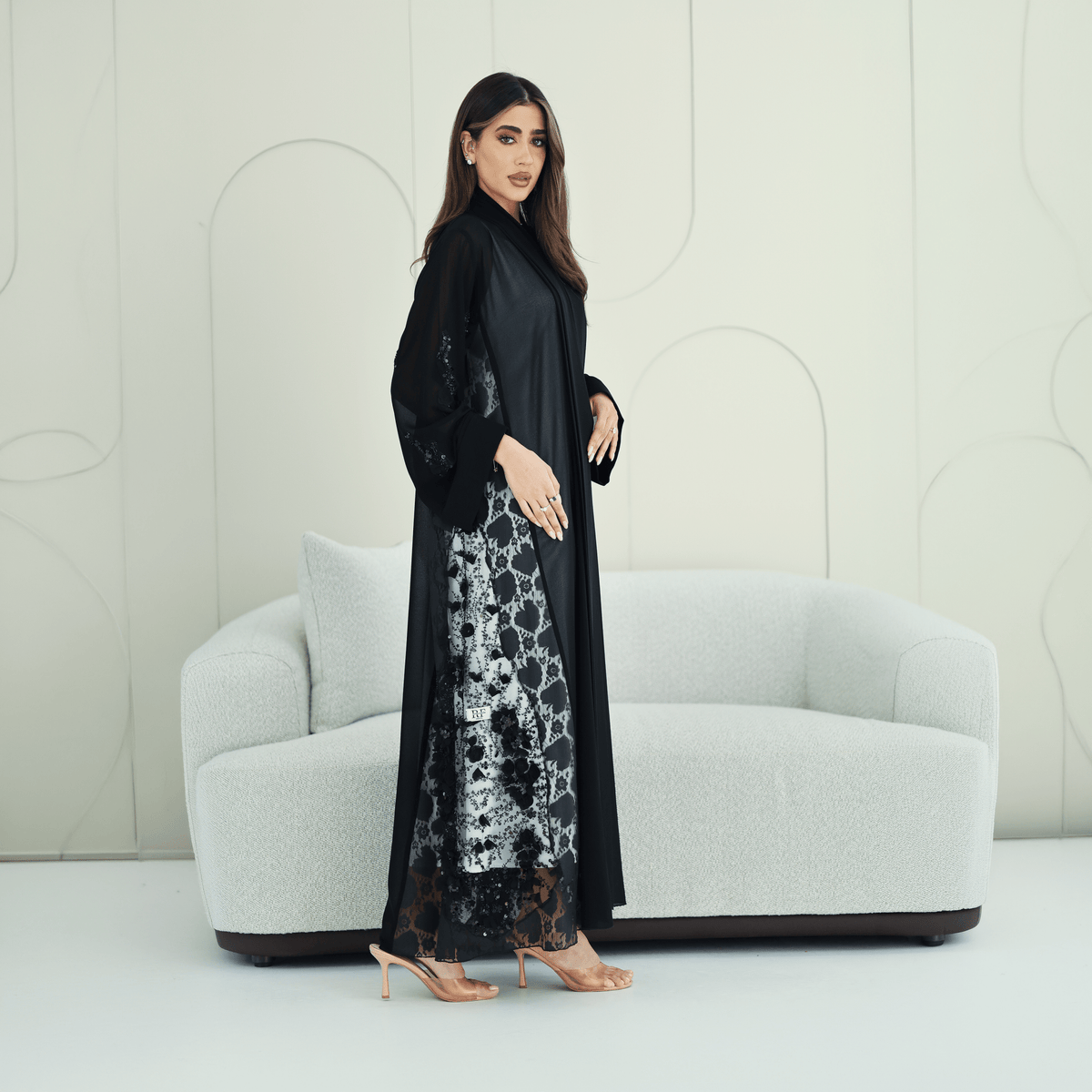 R270 5D Flower & Bead Work Elegant Abaya Abaya for Women UAE – Abaya – Rutba Fashion Abaya