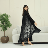 R270 5D Flower & Bead Work Elegant Abaya Abaya for Women UAE – Abaya – Rutba Fashion Abaya