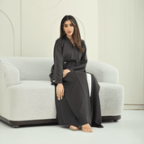 R272 Pocket Style with 5D Stone Button Detail Abaya for Women UAE – Abaya – Rutba Fashion Abaya