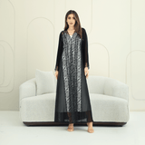 R274 | Luxury Dantail Abaya – Stone & Lace Embellished Abaya for Women UAE – Abaya – Rutba Fashion Abaya