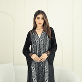 R274 | Luxury Dantail Abaya – Stone & Lace Embellished Abaya for Women UAE – Abaya – Rutba Fashion Abaya