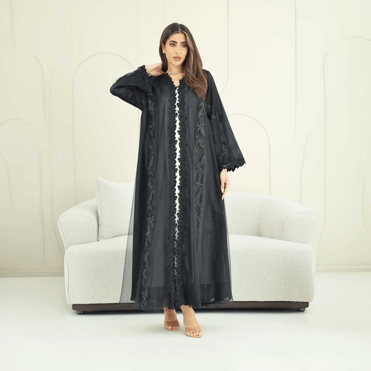 R275 | Stylish Cutting - Edge Abaya Abaya for Women UAE – Abaya – Rutba Fashion Abaya