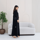 R276 | Laser Cutting Lace with Stone Work Abaya Abaya for Women UAE – Abaya – Rutba Fashion Abaya