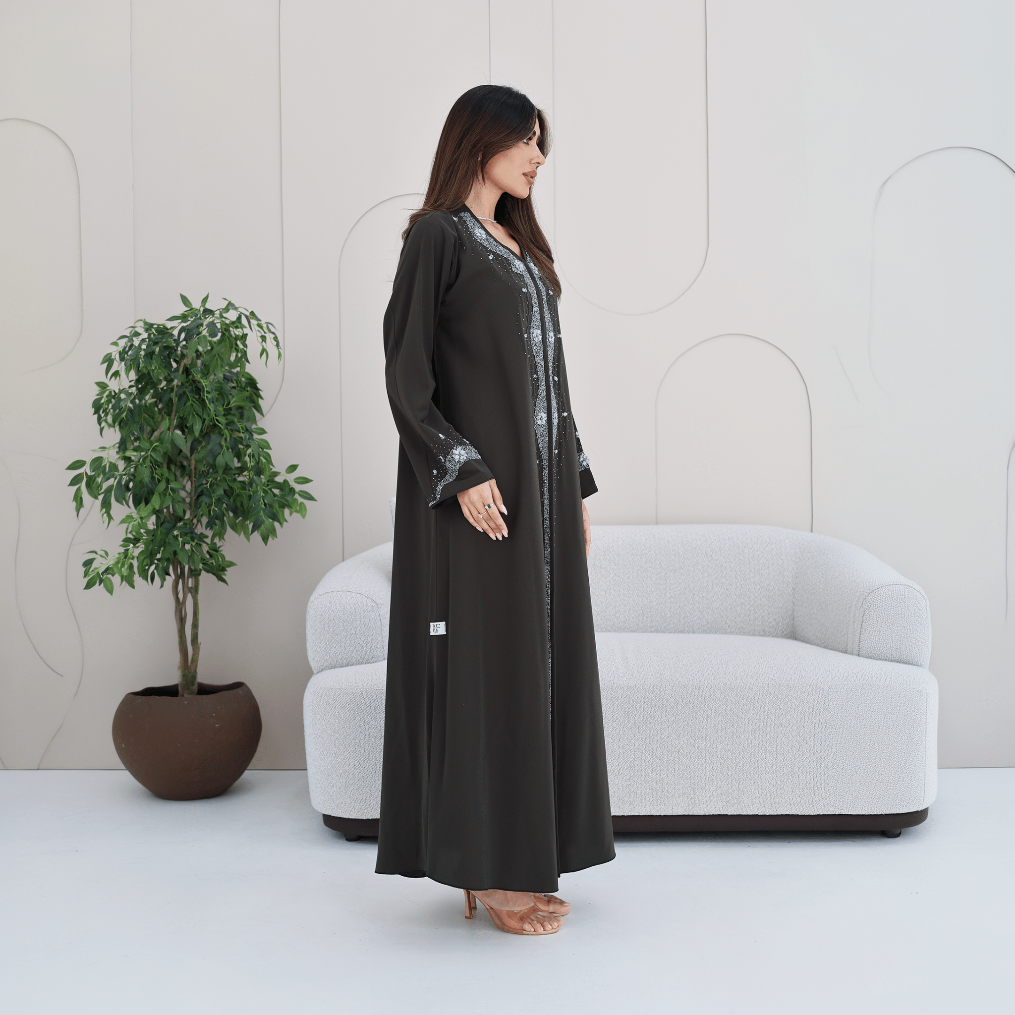 R278 Handmade Colorful Beads Work Abaya Abaya for Women UAE – Abaya – Rutba Fashion Abaya