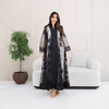 R279 | Luxury Abaya – Leaf Embroidery with Stone Work Abaya for Women UAE – Abaya – Rutba Fashion Abaya