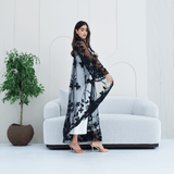 R282 | Elegant Flower Dantel Abaya Abaya for Women UAE – Abaya – Rutba Fashion Abaya
