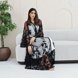 R282 | Elegant Flower Dantel Abaya Abaya for Women UAE – Abaya – Rutba Fashion Abaya