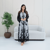 R282 | Elegant Flower Dantel Abaya Abaya for Women UAE – Abaya – Rutba Fashion Abaya