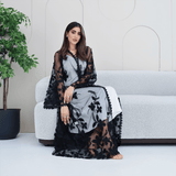 R282 | Elegant Flower Dantel Abaya Abaya for Women UAE – Abaya – Rutba Fashion Abaya
