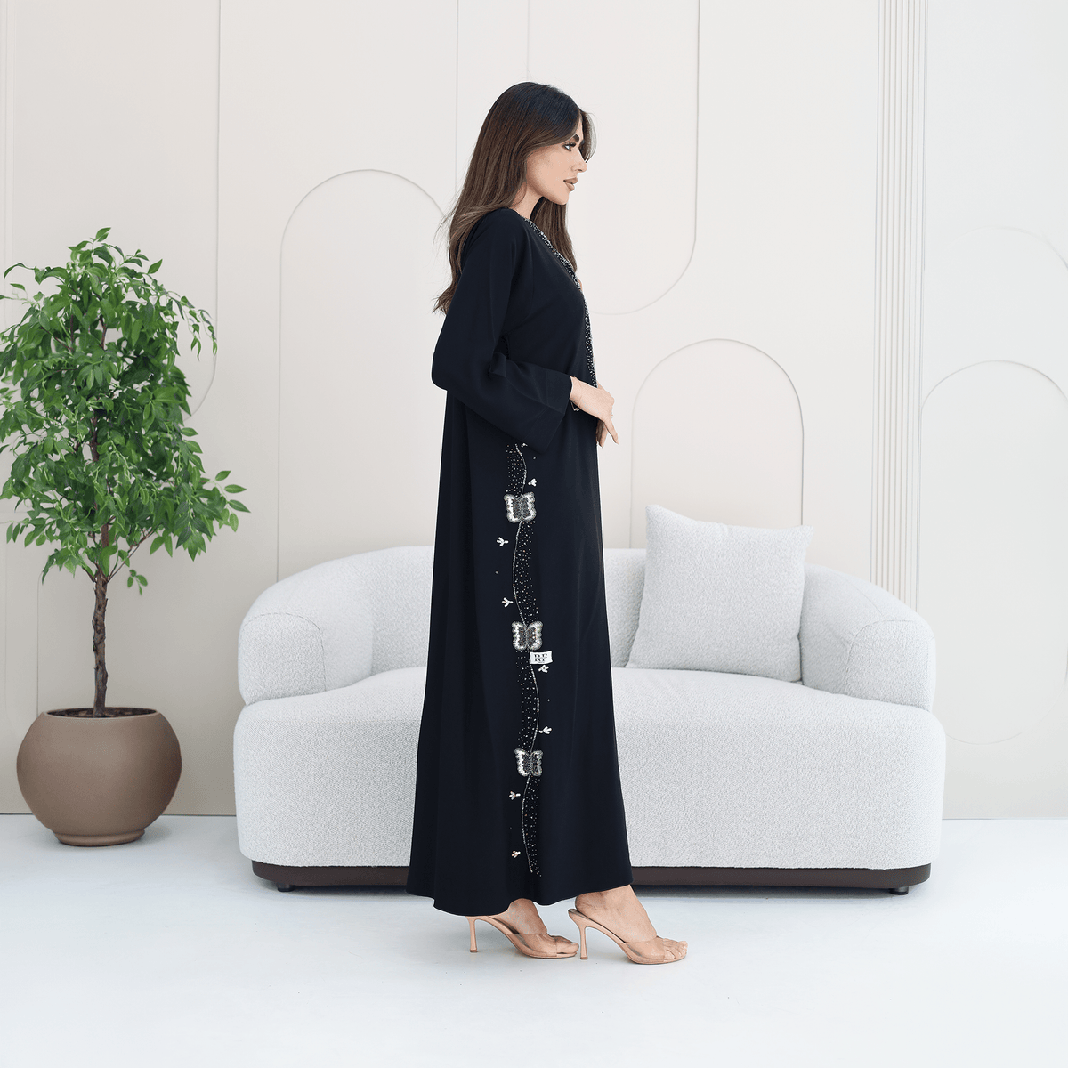 R283 | Elegant Gulf Cut Abaya Abaya for Women UAE – Abaya – Rutba Fashion Abaya