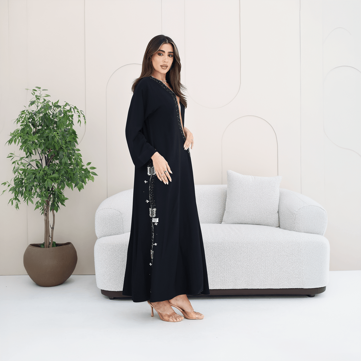 R283 | Elegant Gulf Cut Abaya Abaya for Women UAE – Abaya – Rutba Fashion Abaya