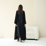 R288 | Elegant Korean Babul Chiffon Abaya Abaya for Women UAE – Abaya – Rutba Fashion Abaya