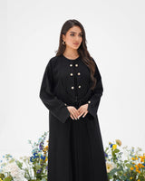 R292 Gulf Fashion Abaya Stone Button Model Abaya for Women UAE – Abaya – Rutba Fashion Abaya