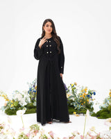 R292 Gulf Fashion Abaya Stone Button Model Abaya for Women UAE – Abaya – Rutba Fashion Abaya