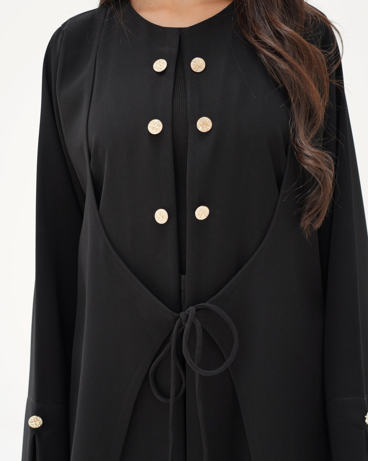 R292 Gulf Fashion Abaya Stone Button Model Abaya for Women UAE – Abaya – Rutba Fashion Abaya