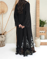 R302 luxury Dantel Model with beads work Abaya for Women UAE – Abaya – Rutba Fashion Abaya
