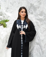 R307 Fashionable colorful embroidery Designer Black Abaya Abaya for Women UAE – Abaya – Rutba Fashion Abaya