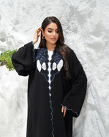 R307 Fashionable colorful embroidery Designer Black Abaya Abaya for Women UAE – Abaya – Rutba Fashion Abaya