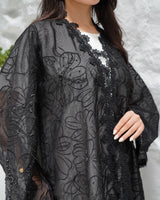 R310 exclusive Flower embroidery Organza Black Abaya Abaya for Women UAE – Abaya – Rutba Fashion Abaya